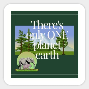 One Planet Earth Sticker